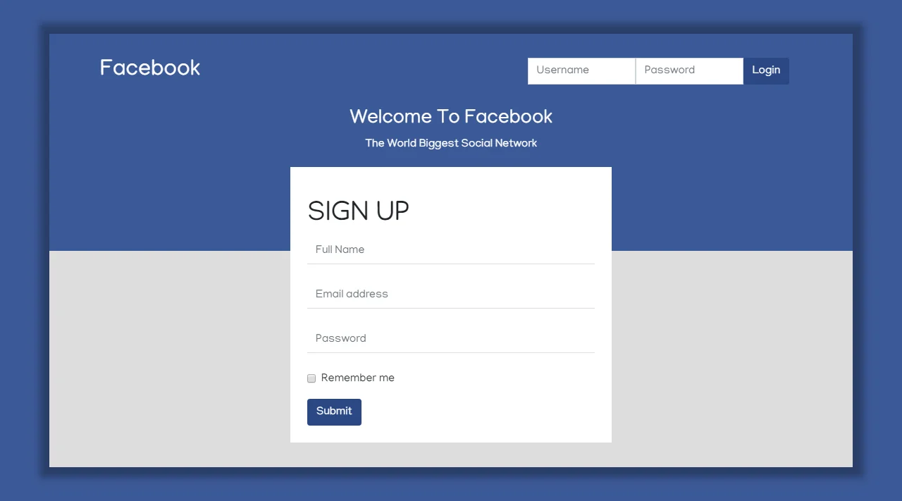 Detail Facebook Login Template Nomer 12