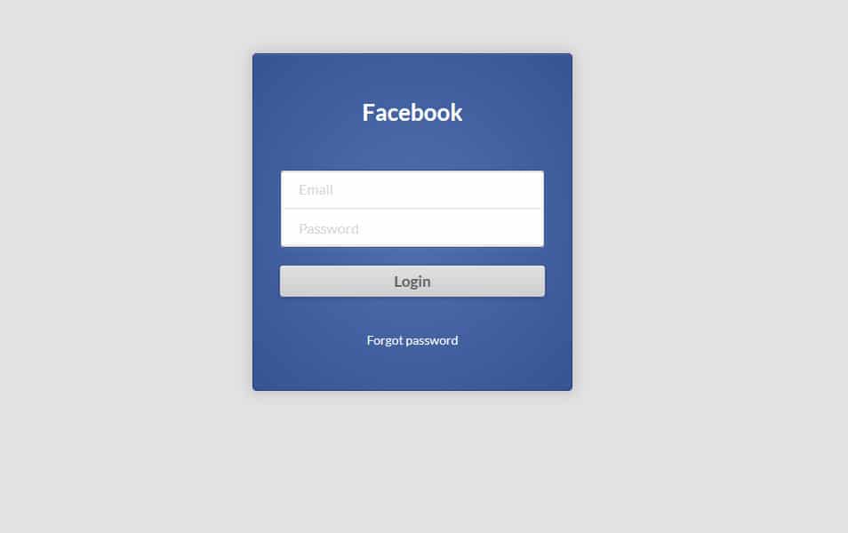 Detail Facebook Login Template Nomer 19