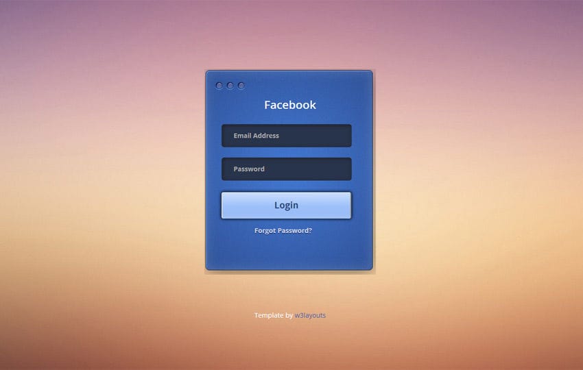 Detail Facebook Login Template Nomer 4