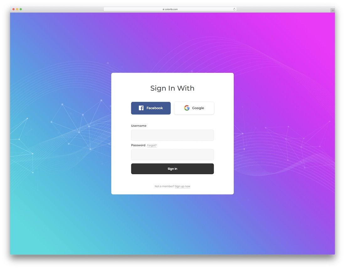 Detail Facebook Login Template Nomer 26