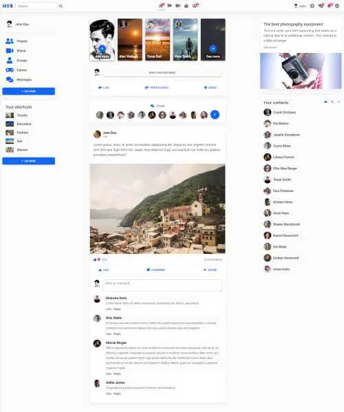 Facebook News Feed Template - KibrisPDR