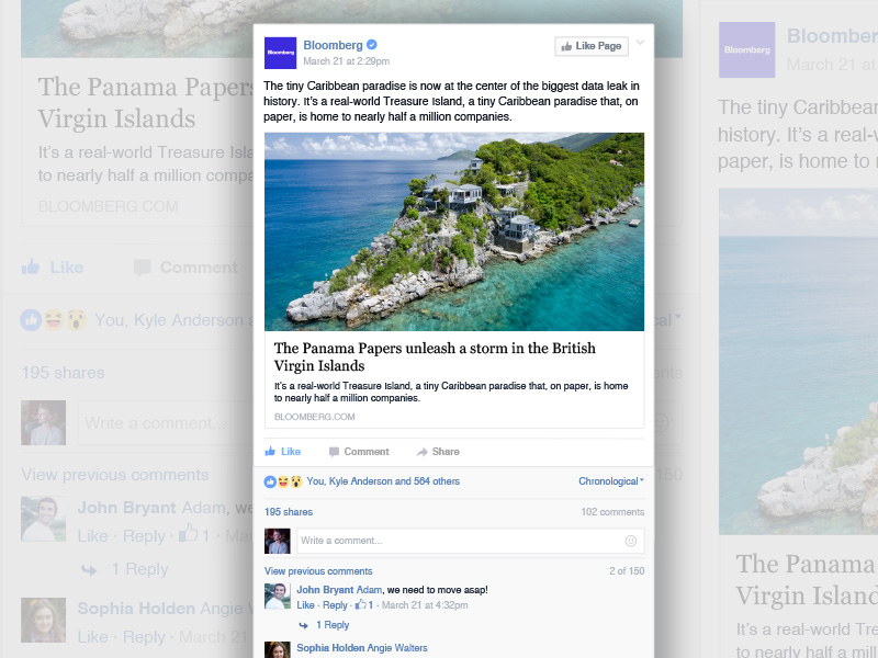 Detail Facebook News Feed Template Nomer 2