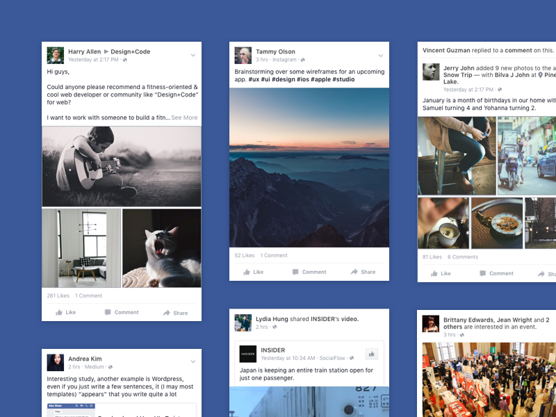 Detail Facebook News Feed Template Nomer 4