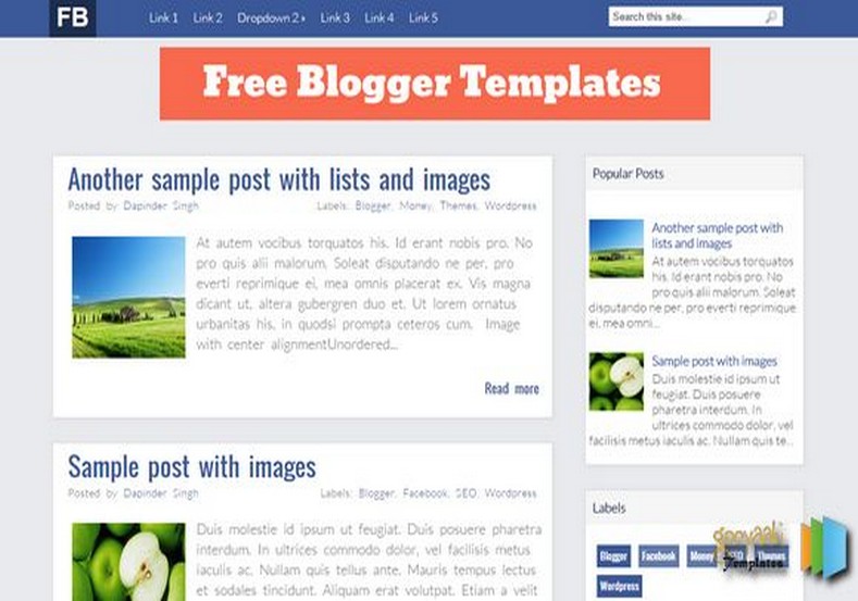 Detail Facebook Template Blogger Nomer 4