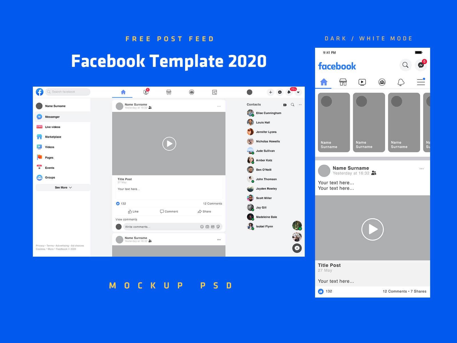 Detail Facebook Template Psd Nomer 3