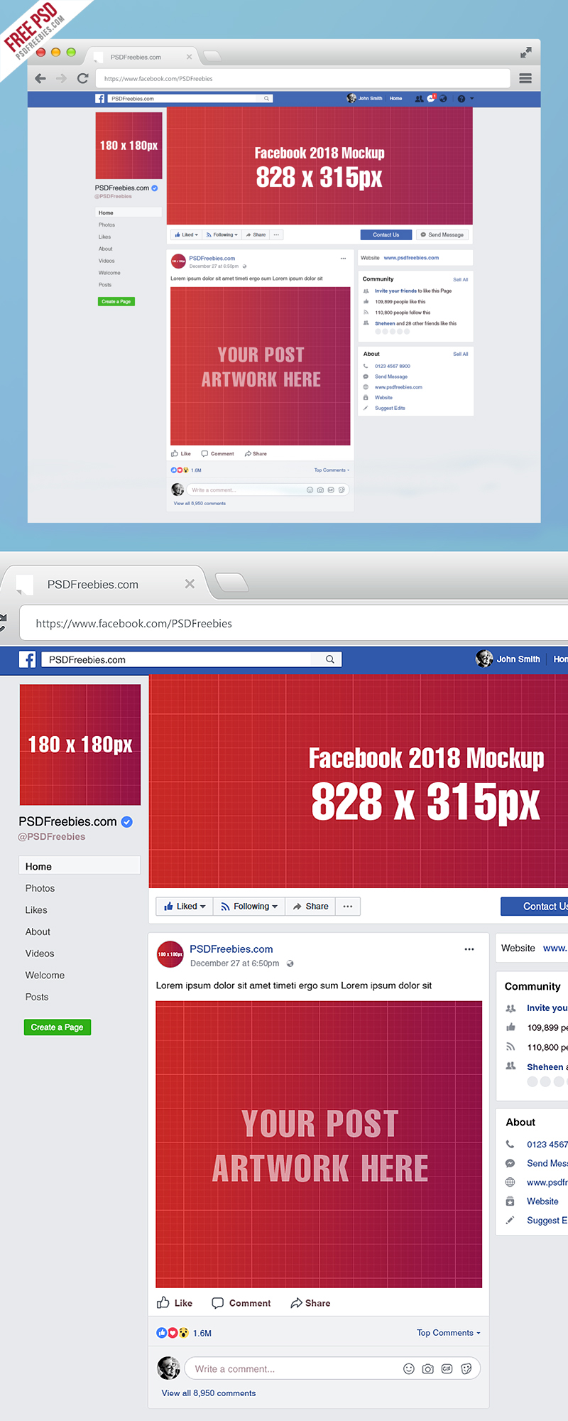 Detail Facebook Template Psd Nomer 4