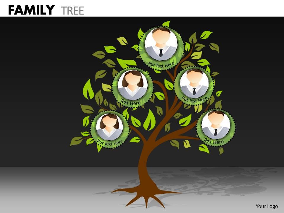 Detail Family Tree Ppt Template Nomer 30