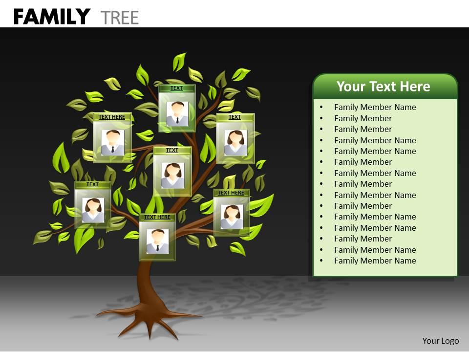 Detail Family Tree Ppt Template Nomer 8