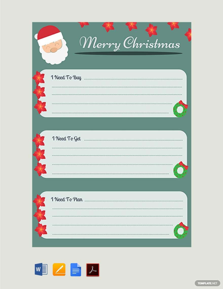 Detail Family Wish List Template Nomer 28