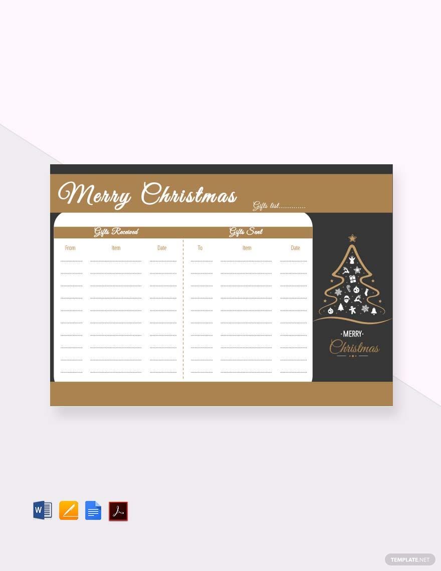 Detail Family Wish List Template Nomer 41