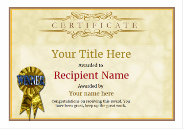 Fancy Certificate Template - KibrisPDR