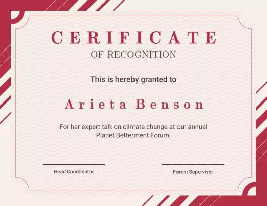 Detail Fancy Certificate Template Nomer 15
