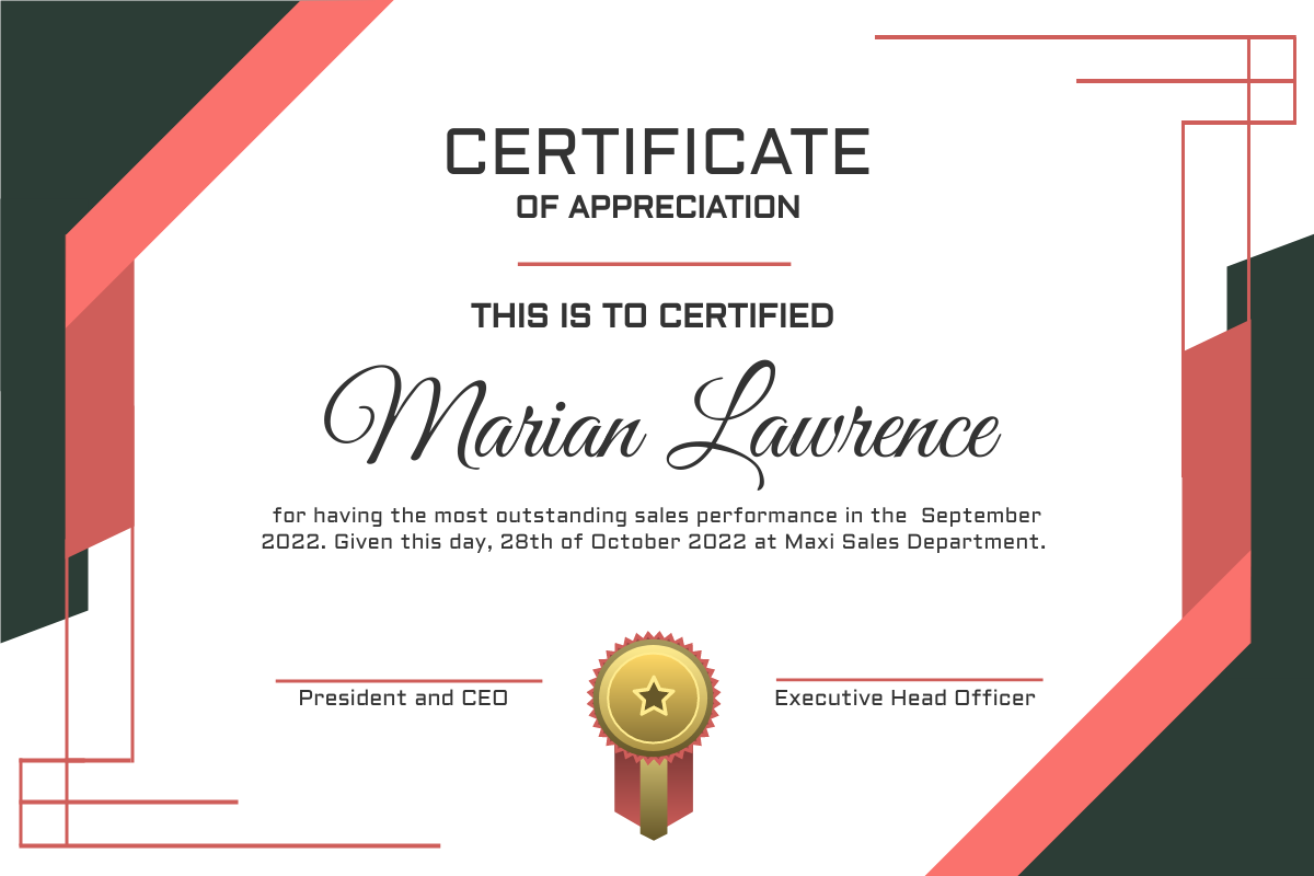 Detail Fancy Certificate Template Nomer 19