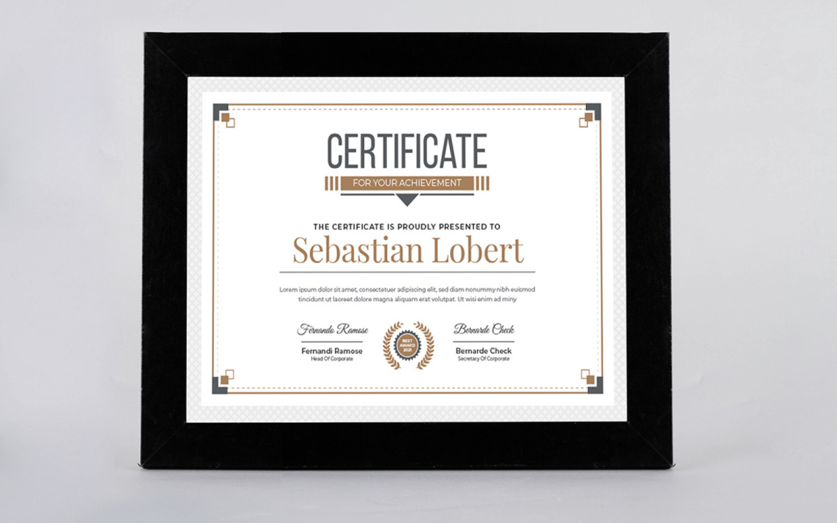 Detail Fancy Certificate Template Nomer 35