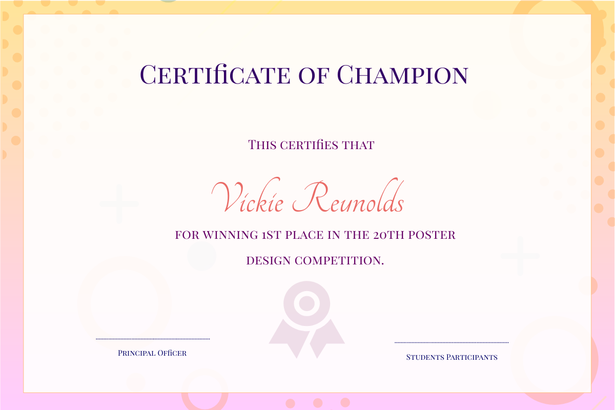 Detail Fancy Certificate Template Nomer 45