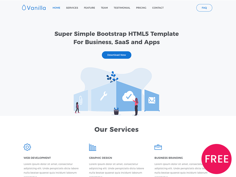 Detail Faq Template Bootstrap Free Nomer 42