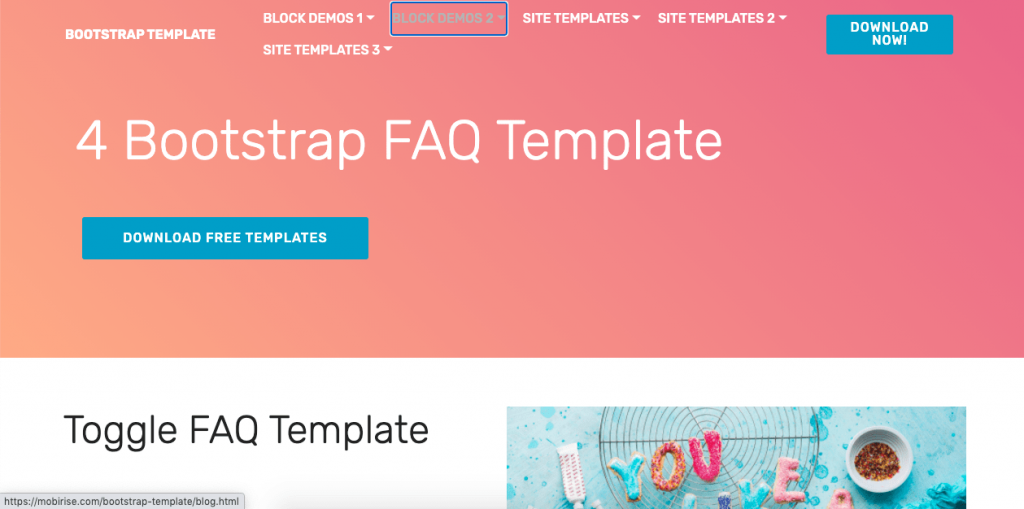 Detail Faq Template Bootstrap Free Nomer 5