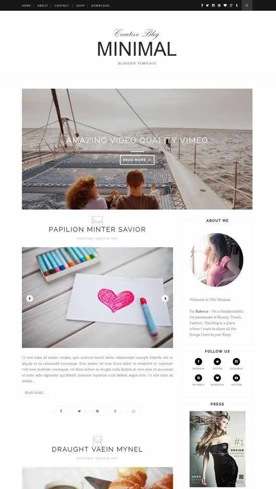 Detail Fasel Blogger Template Nomer 23