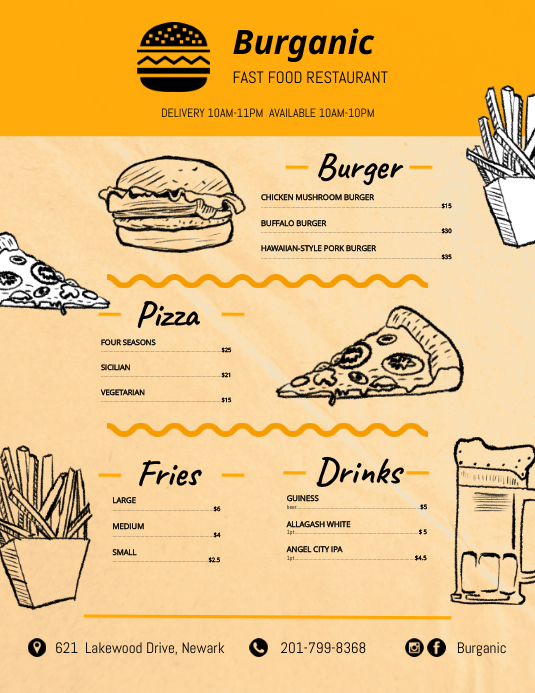 Detail Fast Food Menu Template Nomer 19