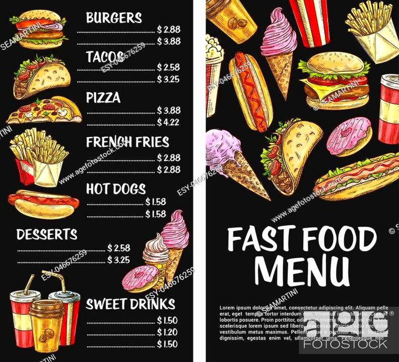 Detail Fast Food Menu Template Nomer 21