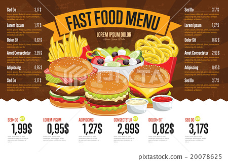 Detail Fast Food Menu Template Nomer 26