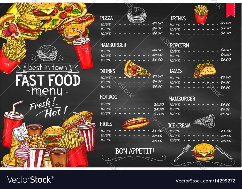Detail Fast Food Menu Template Nomer 31