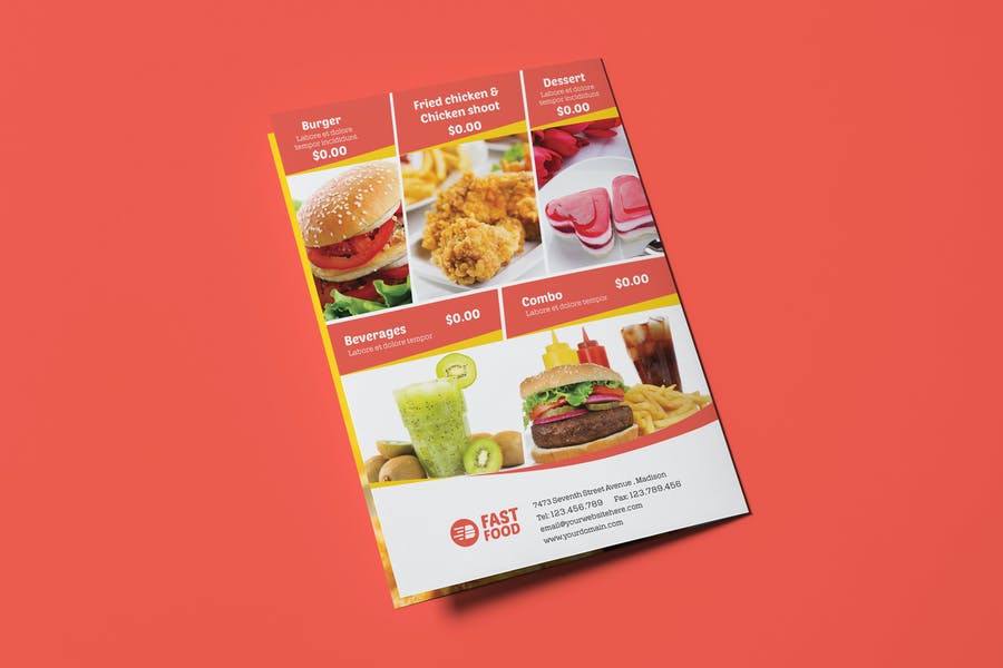 Download Fast Food Menu Template Nomer 49