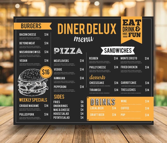 Detail Fast Food Menu Template Nomer 51