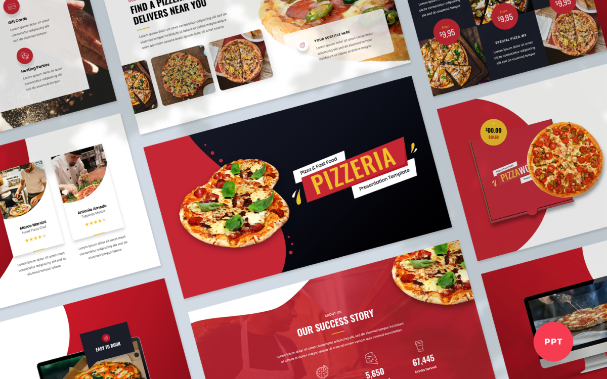 Detail Fast Food Powerpoint Presentation Template Nomer 29