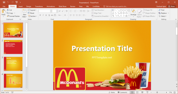 Detail Fast Food Powerpoint Presentation Template Nomer 33