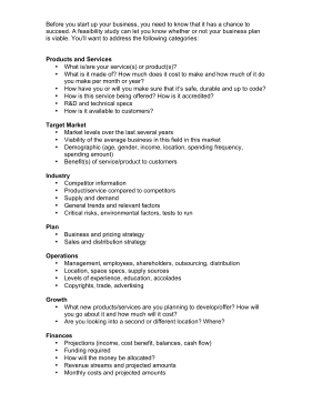 Detail Feasibility Study Template Nomer 24