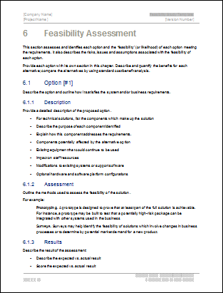 Detail Feasibility Study Template Nomer 41