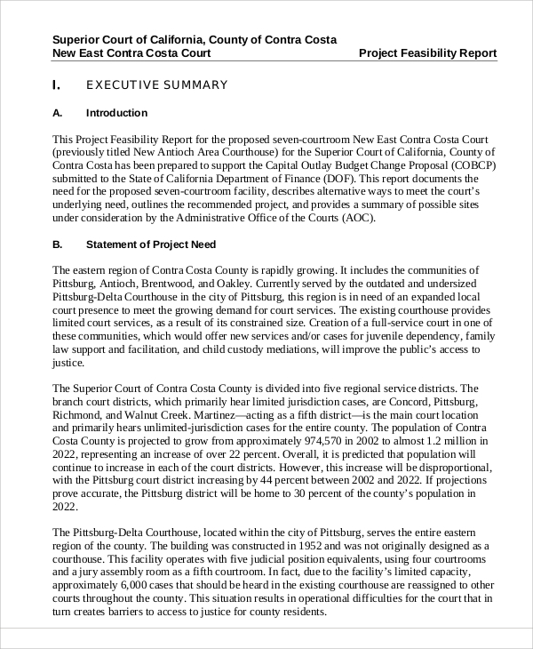 Detail Feasibility Study Template Nomer 45