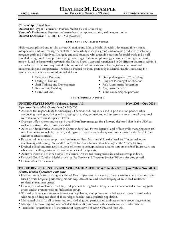 Detail Federal Resume Template Nomer 41