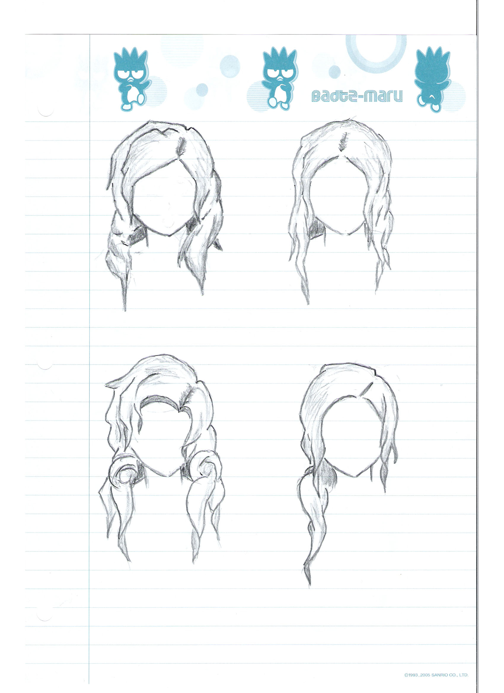 Detail Female Hair Template Nomer 4