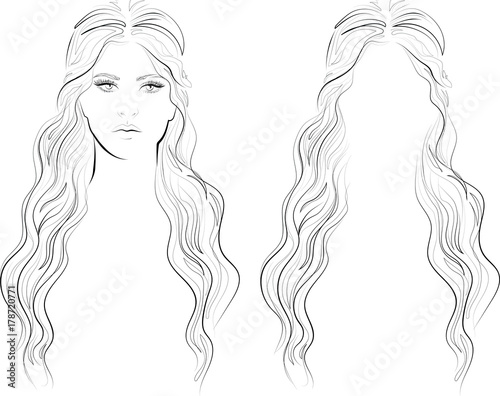 Detail Female Hair Template Nomer 25