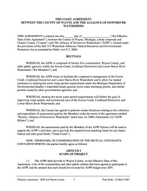 Detail Fiduciary Agreement Template Nomer 2