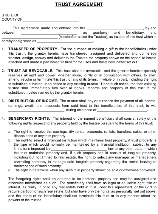 Detail Fiduciary Agreement Template Nomer 32