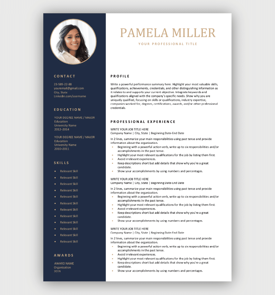 Detail Fillable Blank Resume Template Nomer 42