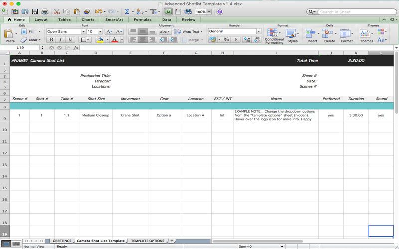 Detail Film Shot List Template Excel Nomer 23