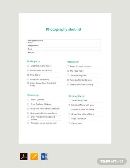 Detail Film Shot List Template Excel Nomer 50