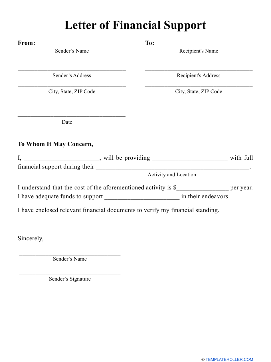 Detail Financial Commitment Letter Template Nomer 19