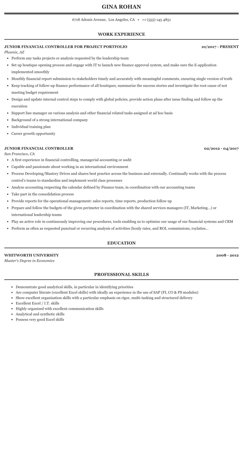 Detail Financial Controller Job Description Template Nomer 21