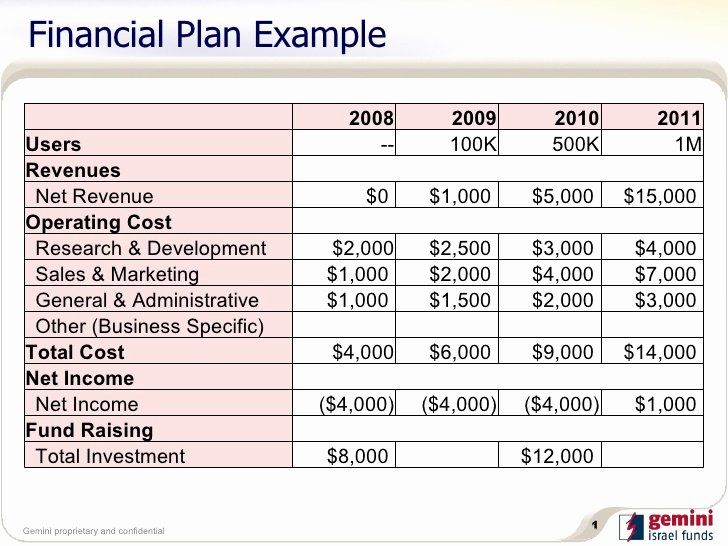 Detail Financial Plan Template Nomer 8