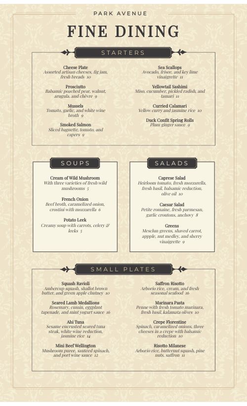 Detail Fine Dining Template Nomer 7