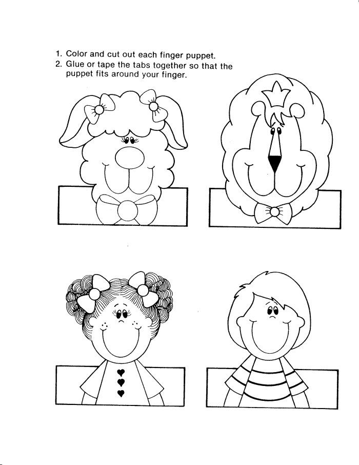 Detail Finger Puppet Template Nomer 4