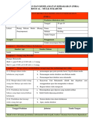 Detail Fire Risk Safety Assessment Rumah Sakit Nomer 6