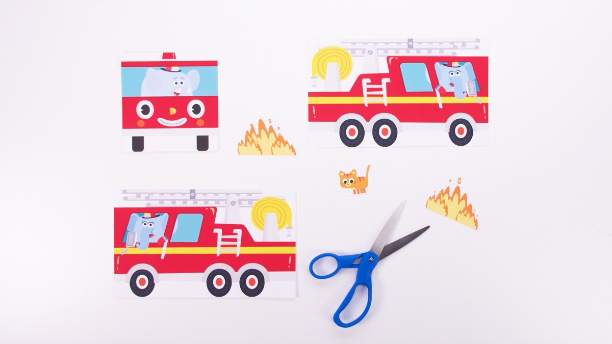 Detail Fire Truck Craft Template Nomer 14