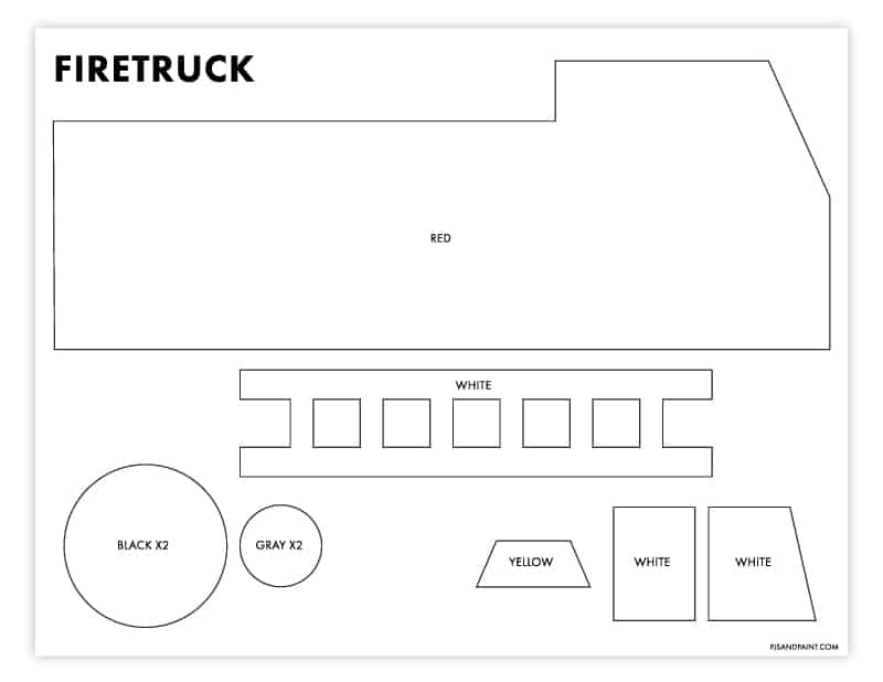 Detail Fire Truck Craft Template Nomer 4