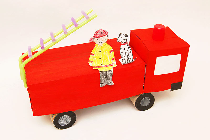 Detail Fire Truck Craft Template Nomer 42